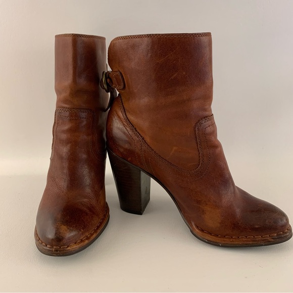 Frye Lara Short Slouch Leather Booties - Picture 3 of 8